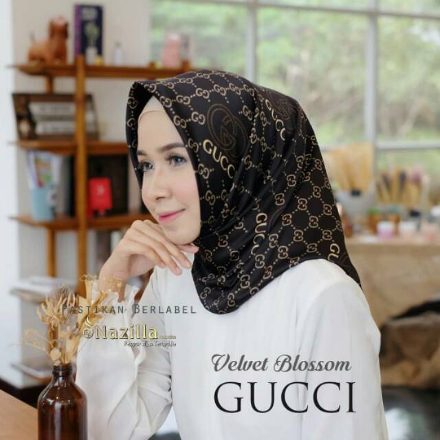 [BEST SELLER] Jilbab Hijab Kerudung Segiempat Motif Gucci / Maxmara Gucci / Segiempat Maxmara Gucci