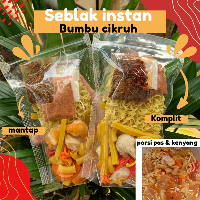 SEBLAK INSTAN KOMPLIT BANDUNG BUMBU CIKRUH PEDAS AUFARO SNACK