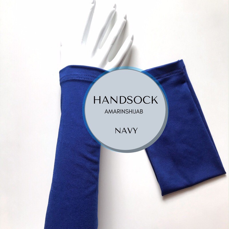 Manset tangan spandek Ballon / Handsock polos lengan panjang / Manset tangan wanita dan pria-Navy