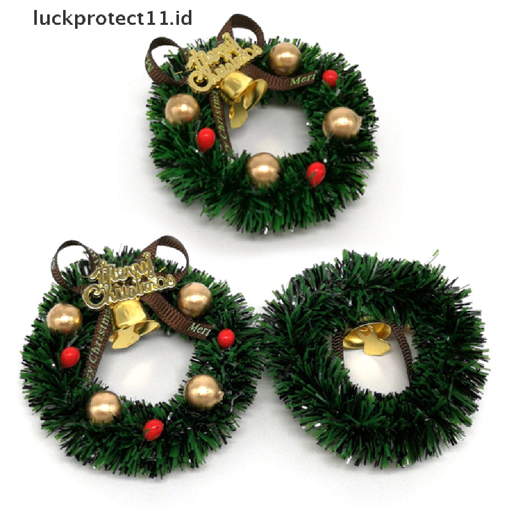 &lt; Luckprotect11. &lt; Luckproteksi1pc Miniatur Karangan Bunga Natal Ukuran 6cm Untuk Dekorasi Rumah Boneka