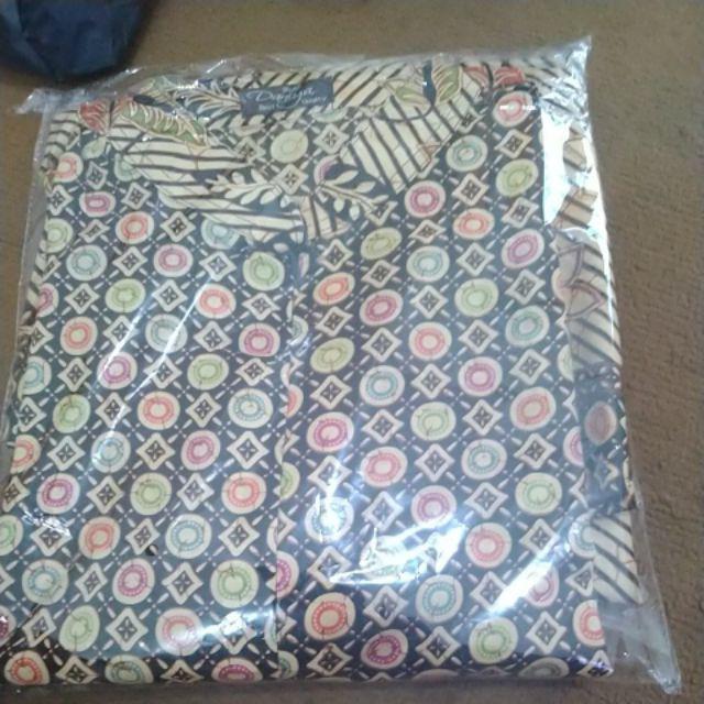 Gamis Batik Daun Warna Size Standar Bahan Katun Mataram Primisima Adem Tebal Murah