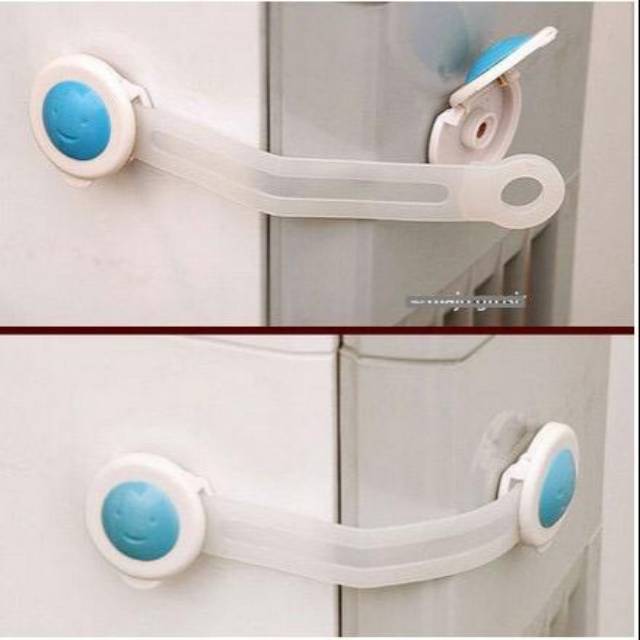 Pengaman lemari laci pintu perabotan Pengait Laci Safety Lock Smile