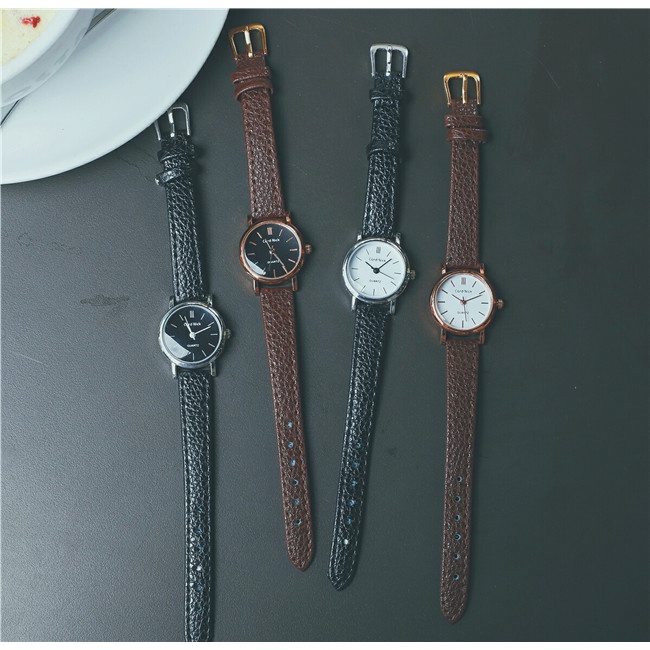 Jam Tangan Wanita Murah Fashion Casual Quartz Analog Women Leather Watch