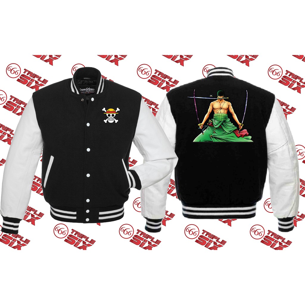 Jaket Varsity Baseball Anime One Piece Roronoa Zoro