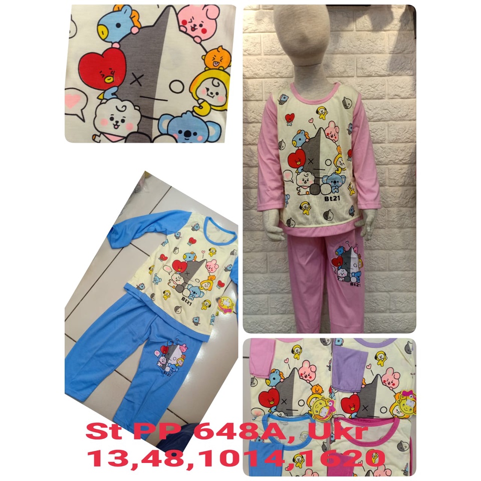 Baju Tidur Anak BTS Karakter
