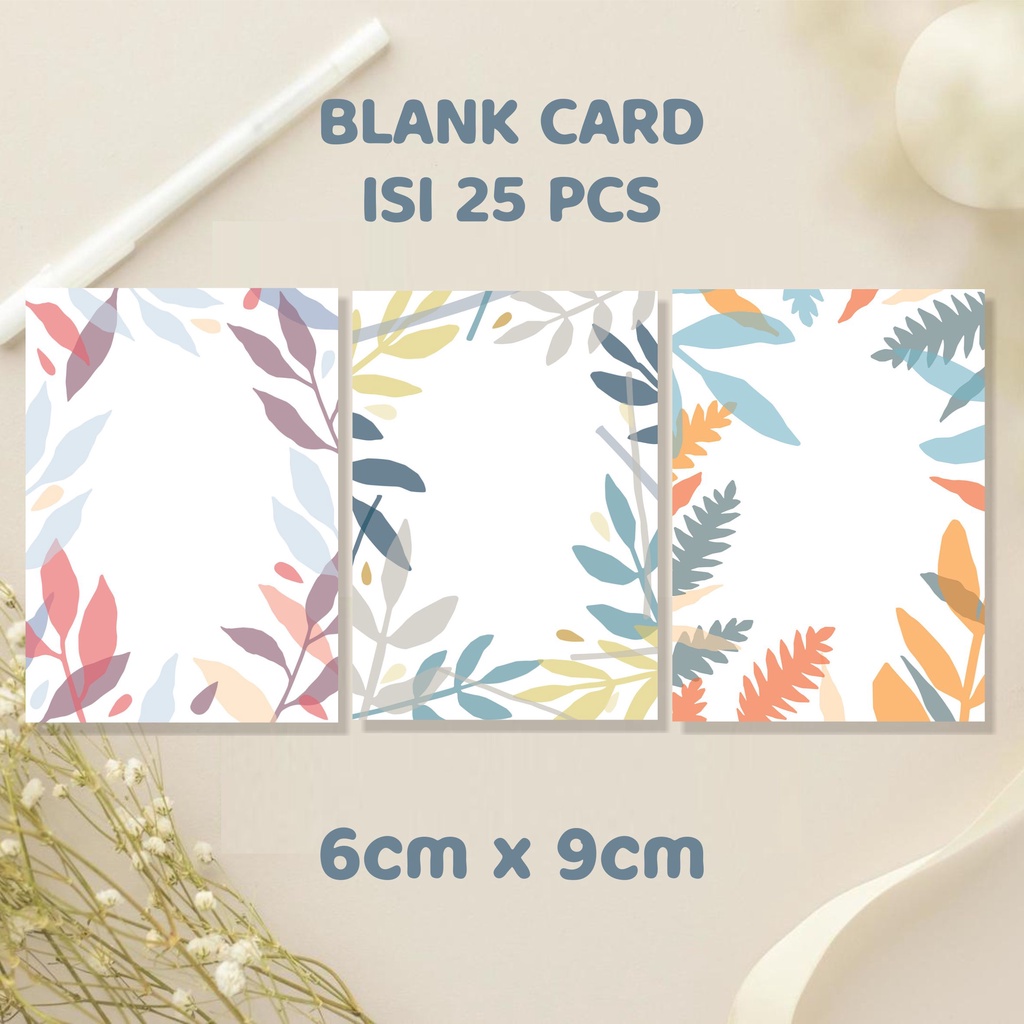 Jual [ISI 25 PCS] Blank Card / Kartu Kosong / Kartu Ucapan Kosong ...