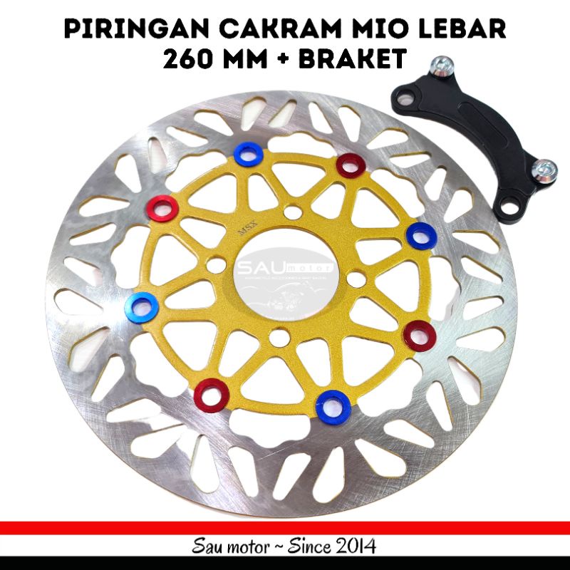 Saumotor Piringan Cakram Lebar Mio 260 Mm + Braket Piringan Mio Mdl Psm