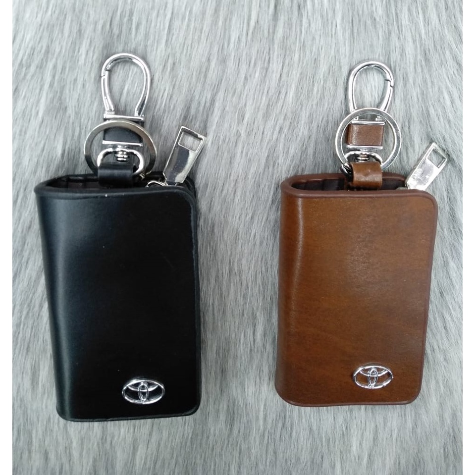 Dompet STNK Gantungan Kunci Mobil Motor Logo Toyota Honda Mazda Nissan Wulling Kulit