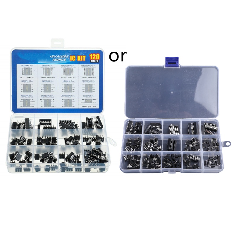 Btsg 120pcs Opamp Timer Darlington Phototcouple IC Chips LM324N LM339N LM358P LM393