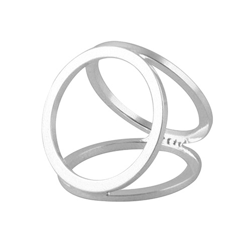 Bros Pin Klip Tiga Cincin Lapis Emas Untuk Syal Sutra