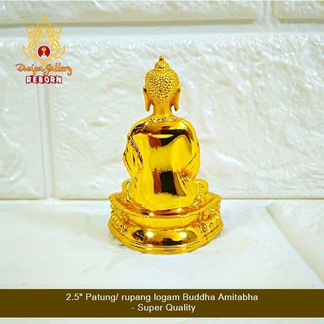 2.5&quot; Patung/ Rupang Logam Buddha Amitabha - Super Quality