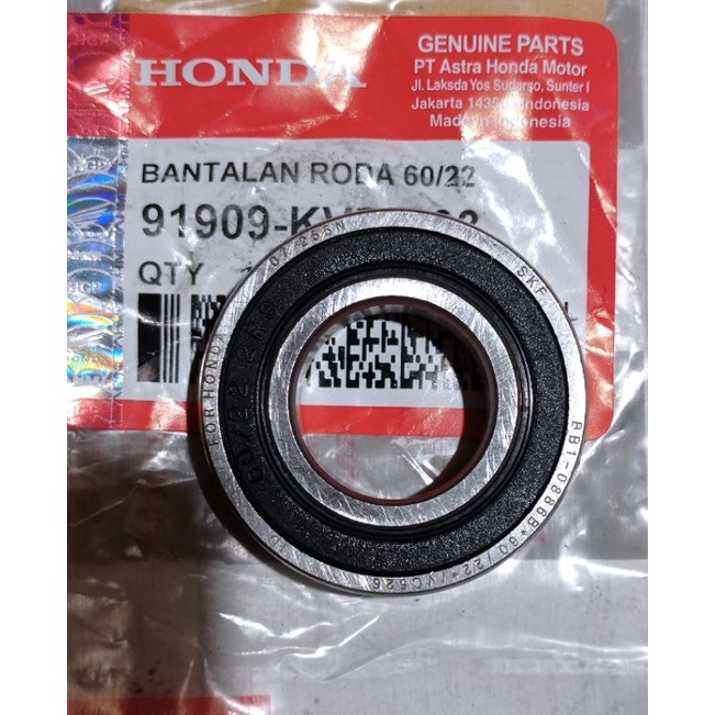 BERING 60/22 BERING BEARING BANTALAN RODA BELAKANG 60/22 VARIO BEAT KVB