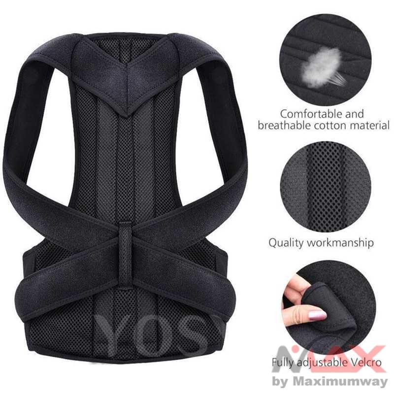 Alat Terapi Sakit Punggung &amp; Pinggang Magnetic Sabuk Belt Magnetic Terapi Koreksi Postur Punggung New Medical Adjustable Clavicle Posture Corrector Men Woemen Back Brace Shoulder Lumbar Support Belt Corset Posture Correction