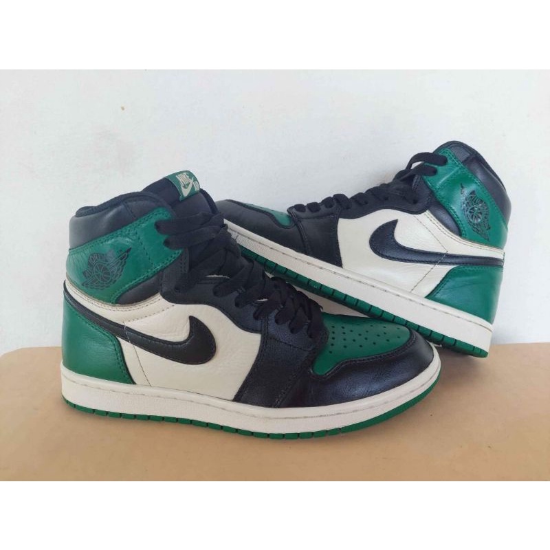 nike air jordan 1 high pine green original second