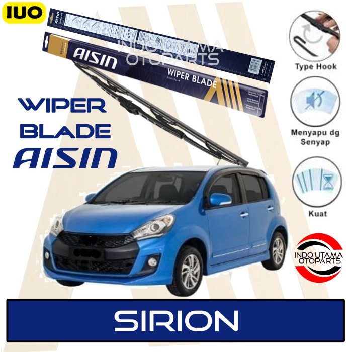 Wiper Mobil Sirion 2010-2015 Sepasang AISIN 17-21&quot; ORIGINAL