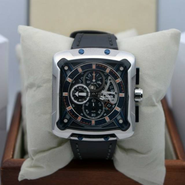 Jam Tangan Pria Alexandre Christie AC 3030 Black Silver Blue