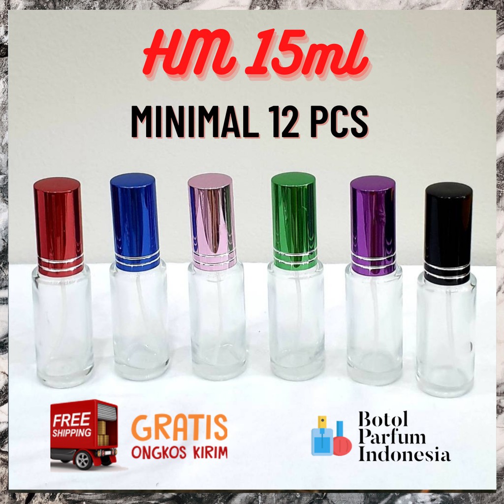 BOTOL PARFUM KOSONG SPRAY KACA 15 ML (HM15 ML)