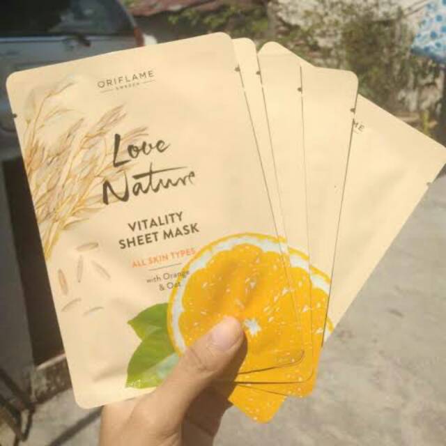 Masker Sheet Oriflame Love Nature Vitality Sheet Mask
