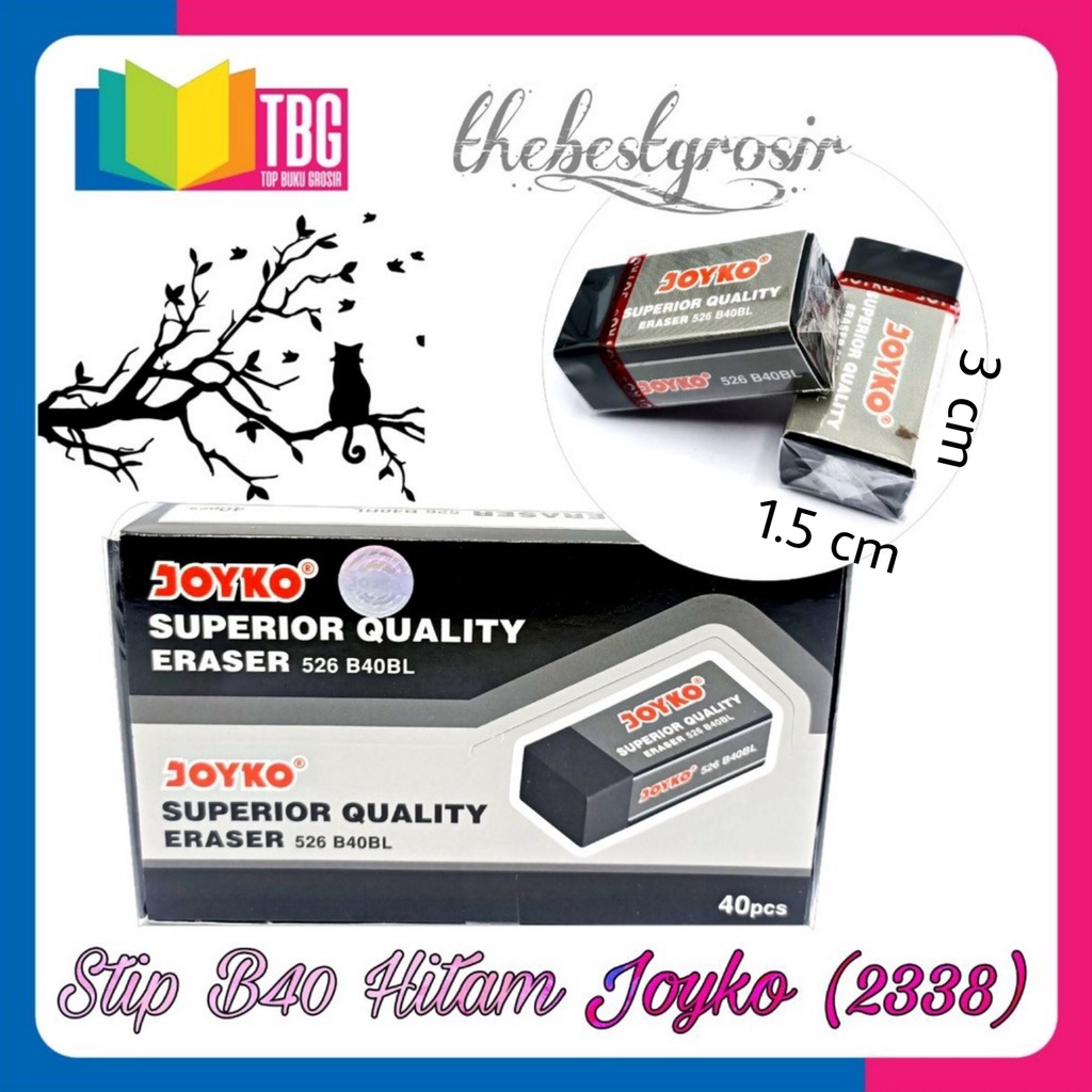 

1 PCS STIP B40 HITAM JOYKO / PENGHAPUS KECIL / ERASER (R-2338)