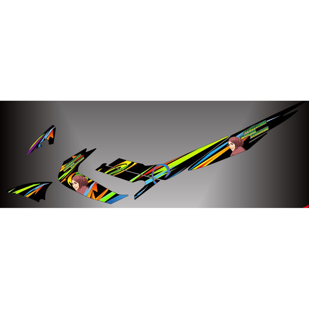 STRIPING STIKER CUSTOM SATRIA FU OLD BARONG HIJAB