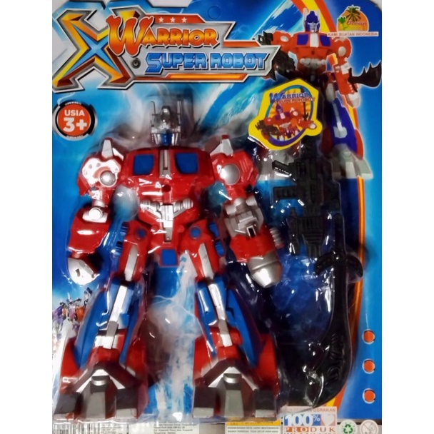 mainan anak laki laki warrior super robot oct9951