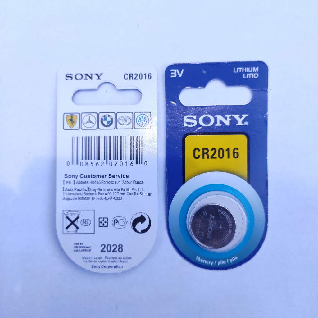 ORIGINAL BATTERY BATREI SONY CR 2016 SONY 2016 LITHIUM 3V