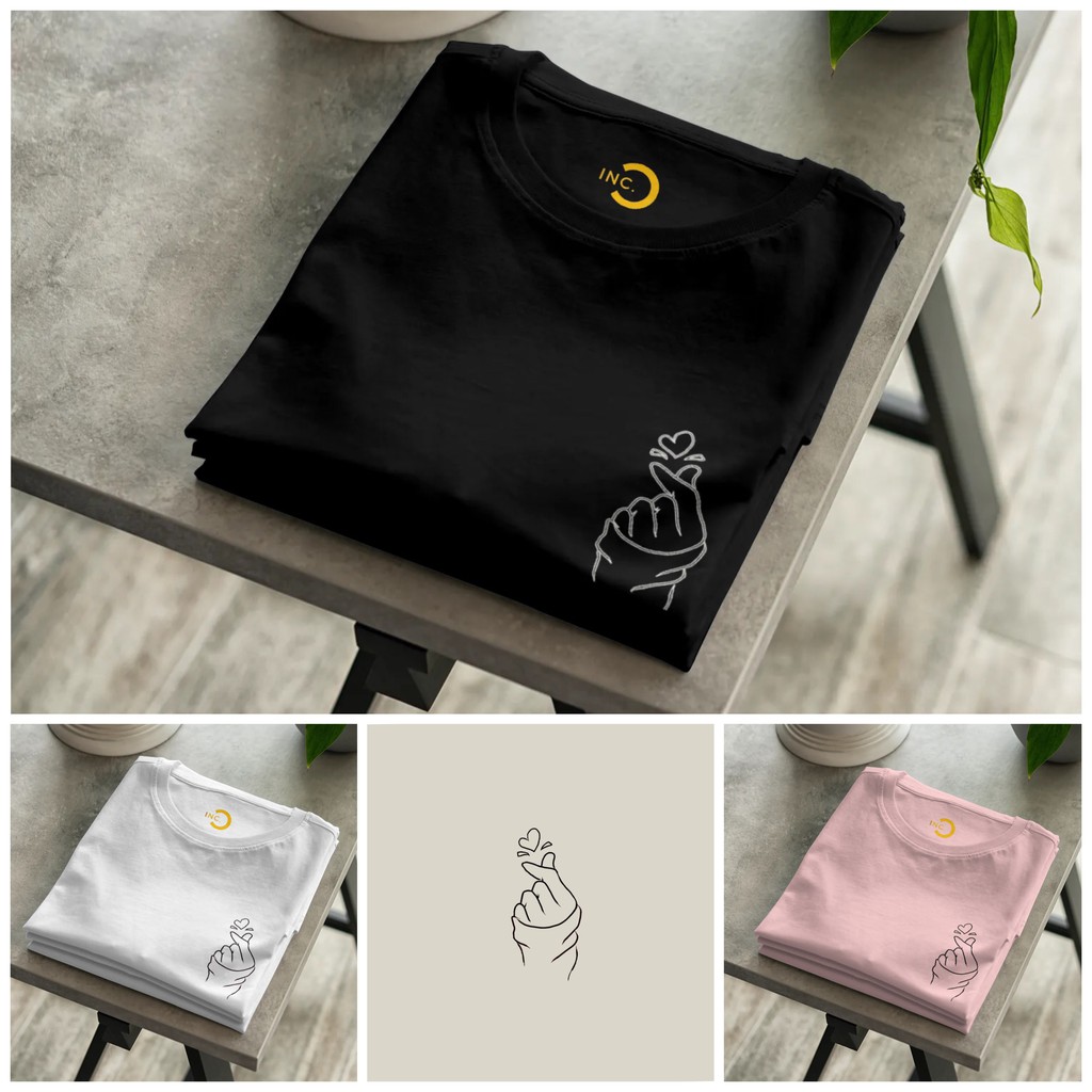 Kaos Saranghaeyo Korea Couple Cotton Combed 24s Premium