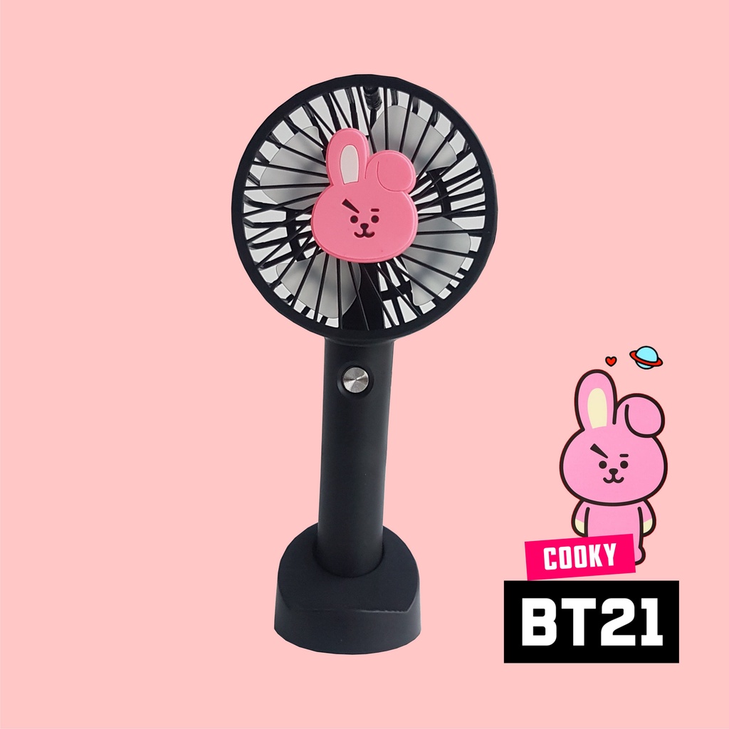 KIPAS BT21 BTS HANDY FAN PORTABLE CAS USB KIPAS DUDUK / KIPAS TANGAN CHIMMY TATA COOKY