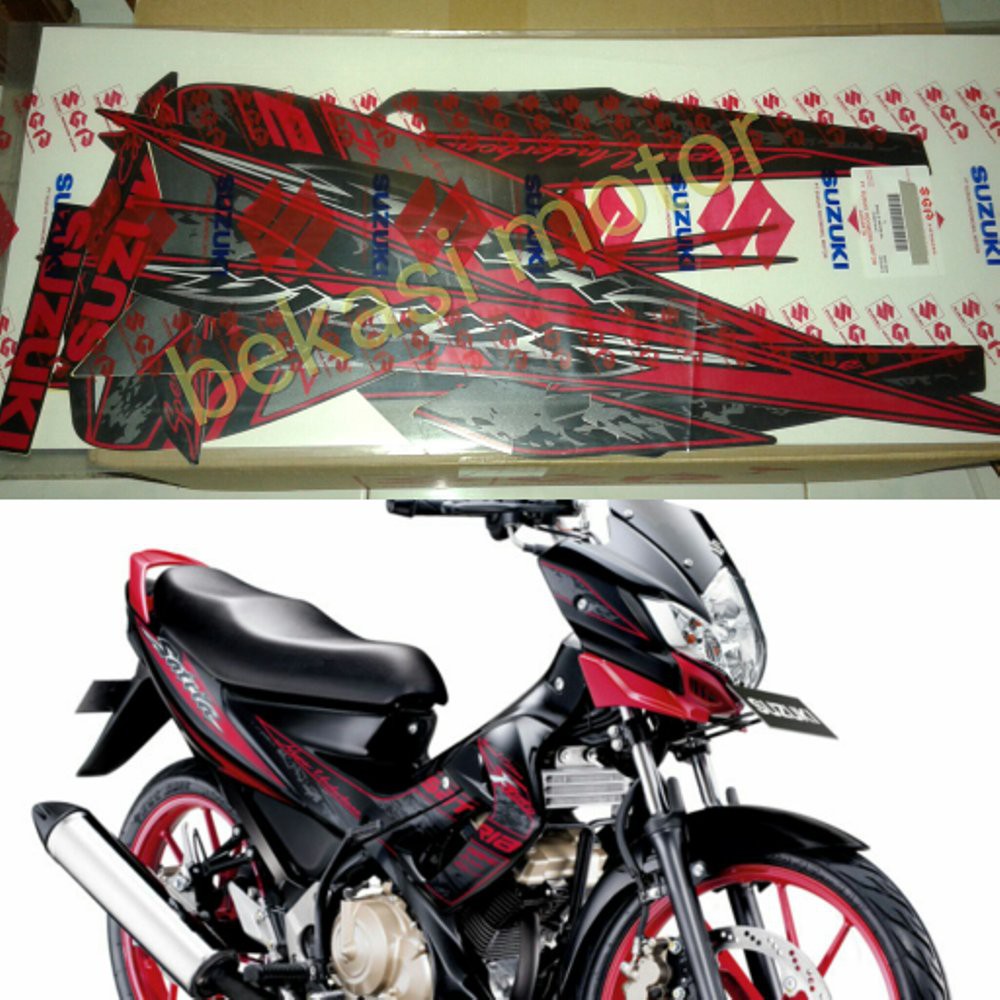 striping stiker satria fu merah special edition 2012 original