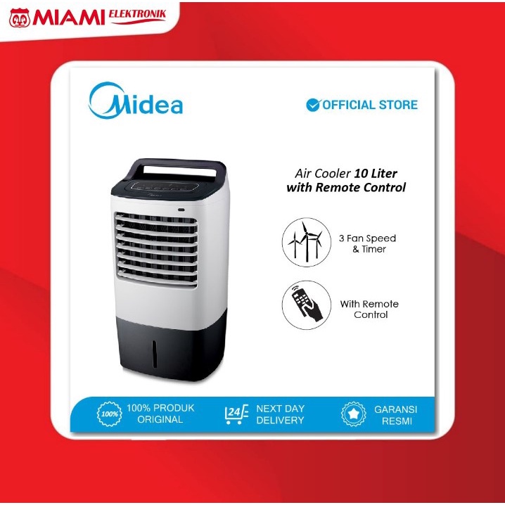 Midea Air Cooler 10 Liter AC120-16F - Remote Control - Timer 7 jam