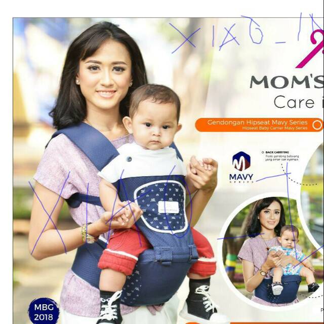 MOMS BABY MBG2018 Gendongan Hipseat seri MAVY