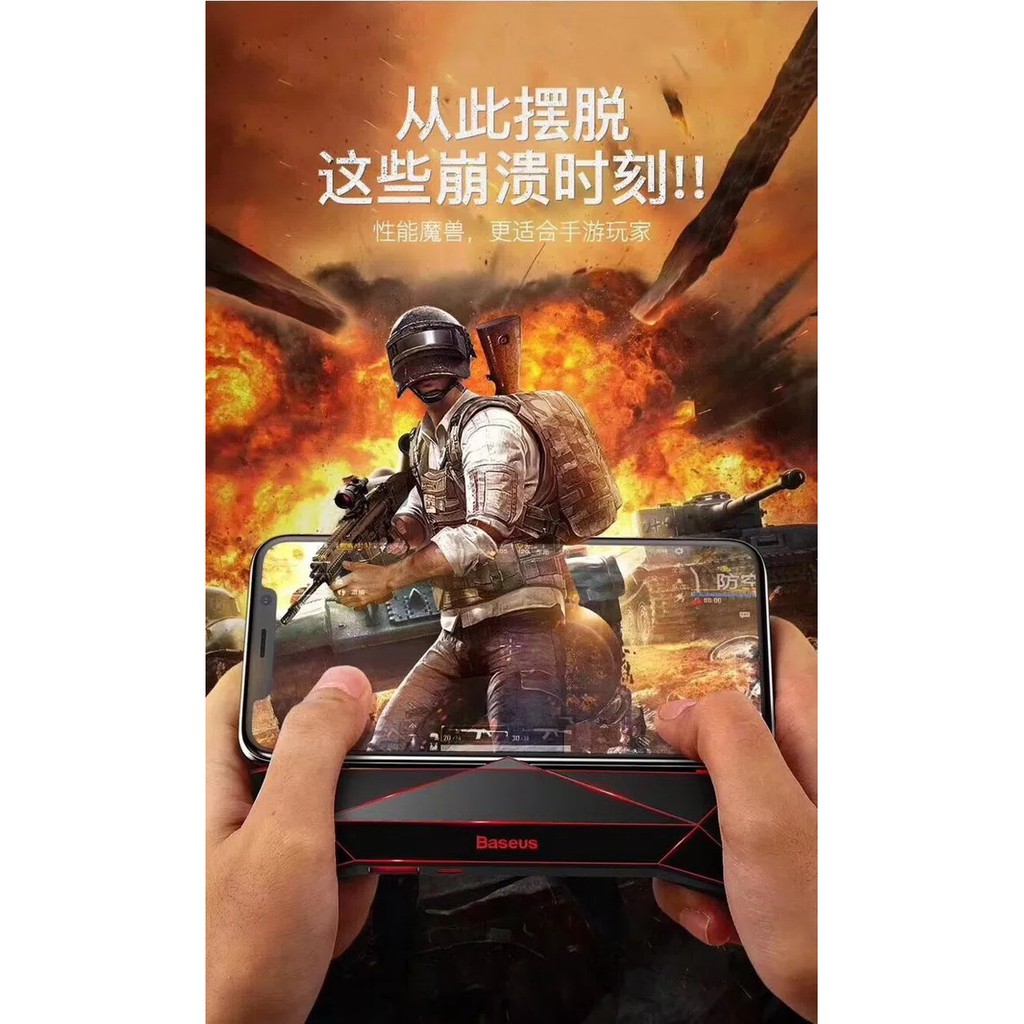 COOLING FAN BASEUS Power Bank 2000mAh Gamepad Handgrip Grip Powerbank 2000 mAh Kipas Holder Pubg