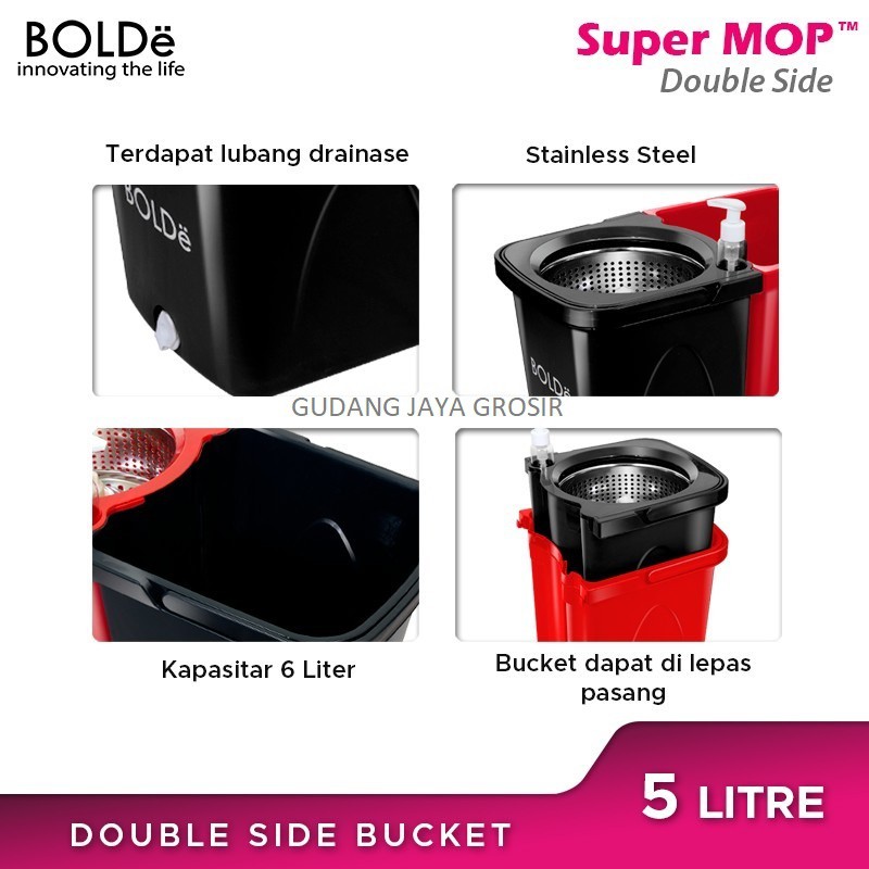 Bolde Super Mop Double Side - Putih