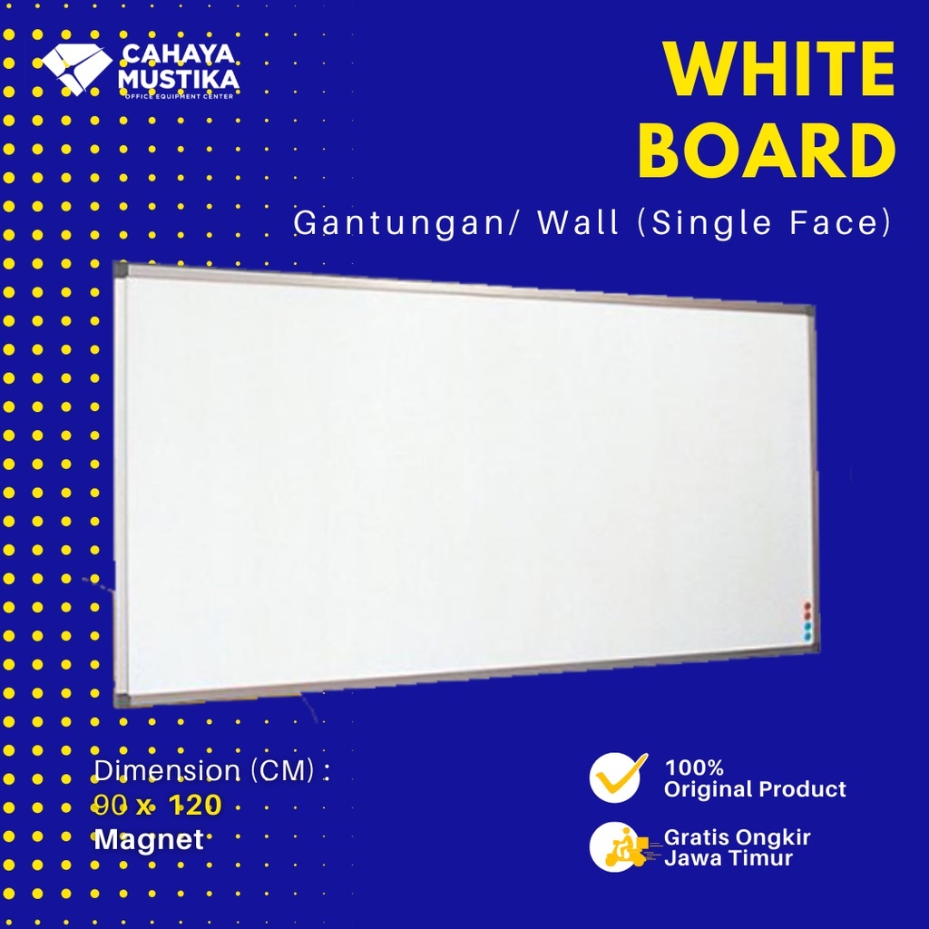 

Jual Papan Tulis Di Malang Whiteboard GH Gantung Magnet Uk 90x120 cm
