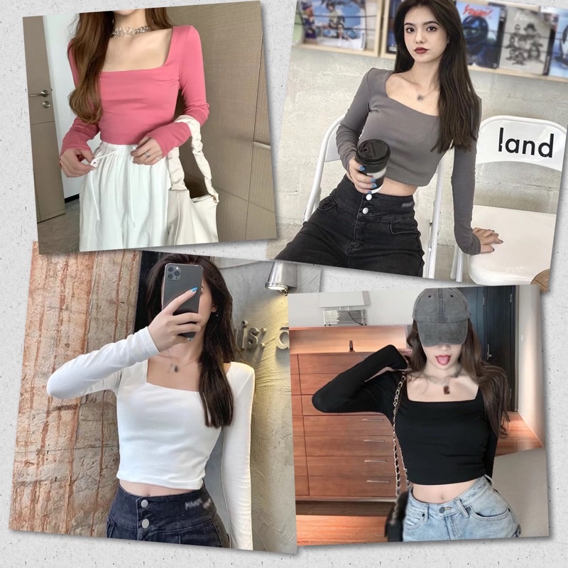 PUFFIE TOP/LENGAN PANJANG/CROP TOP