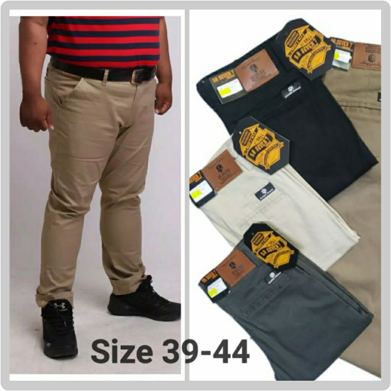 Big Size Celana Chino Panjang Pria premium Reguler Fit 27-44