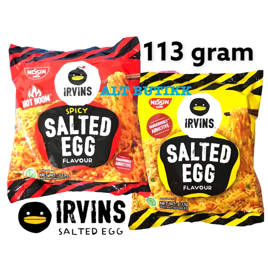 

IRVINS X NISSIN SALTED EGG INSTANT NOODLES 113 GR | ORIGINAL | SPICY