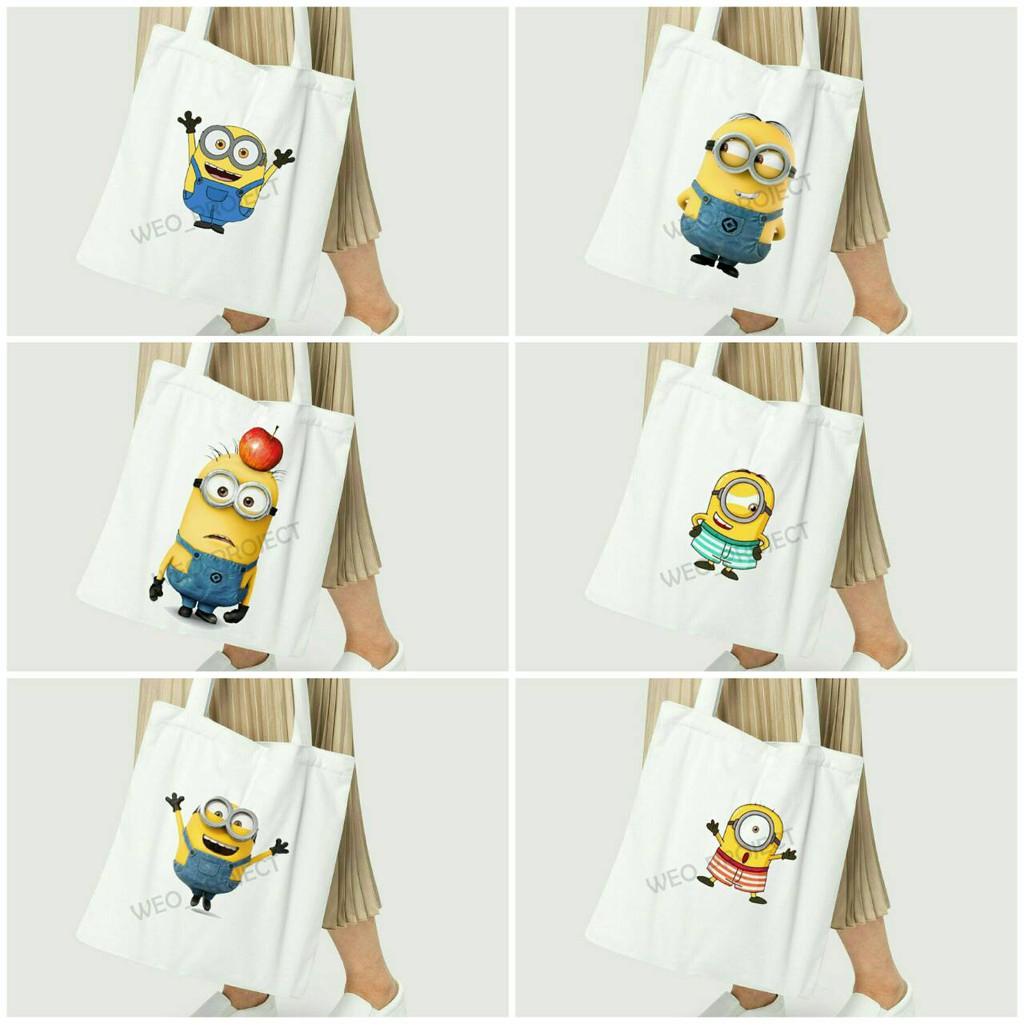 TOTE BAG KANVAS / TOTE BAG WANITA / TOTE BAG MINIONSsss