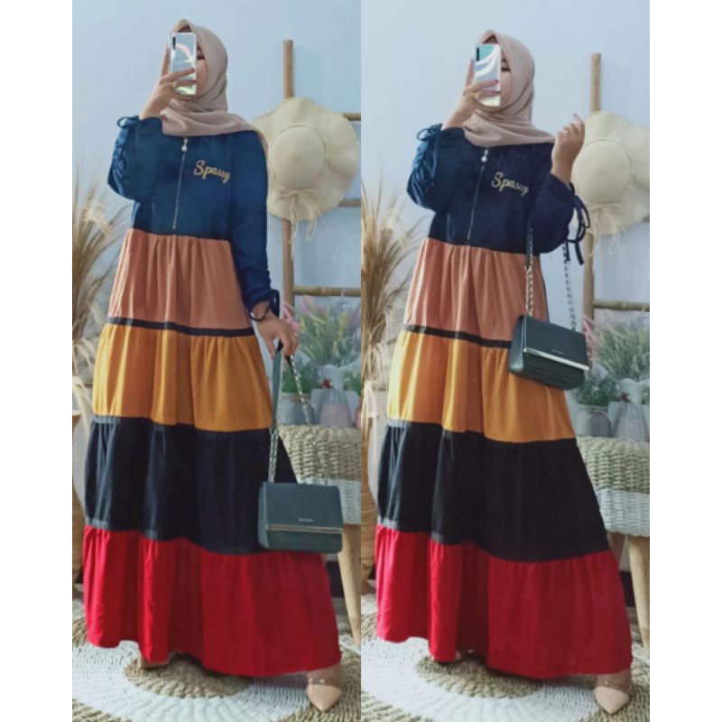 Gamis Spacy rampel rainbow