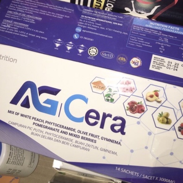 AG CERA Nutrition per box 14 sachet EXP:2025