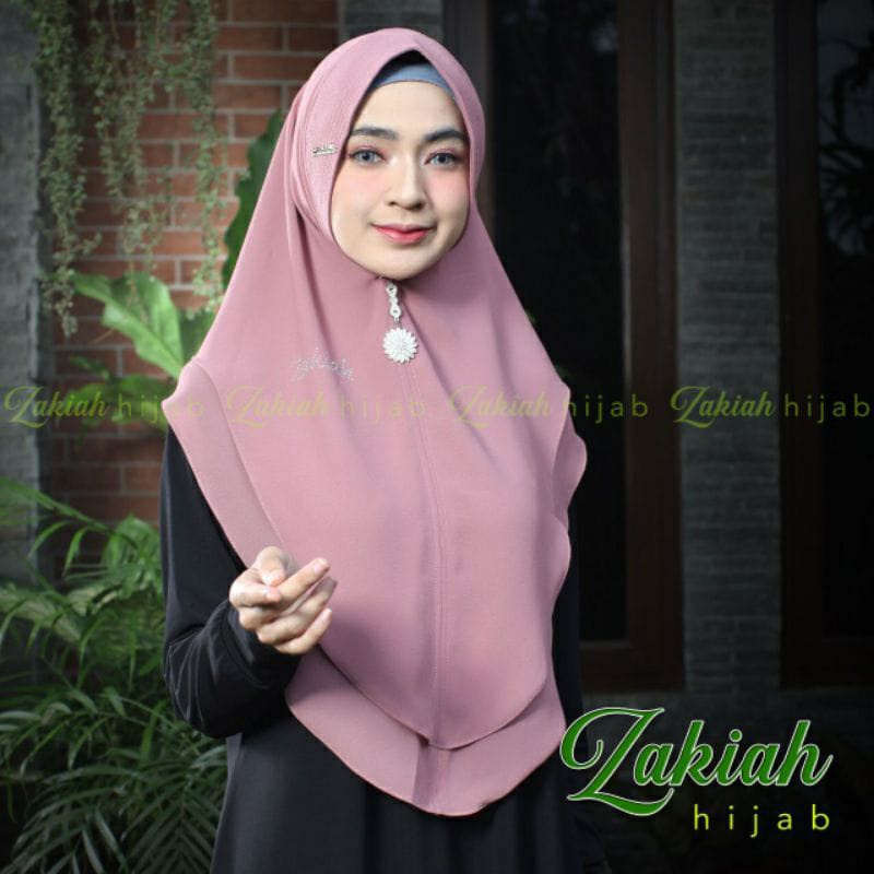 Zakiah khimar ceruty oval standart ori zakiah hijab