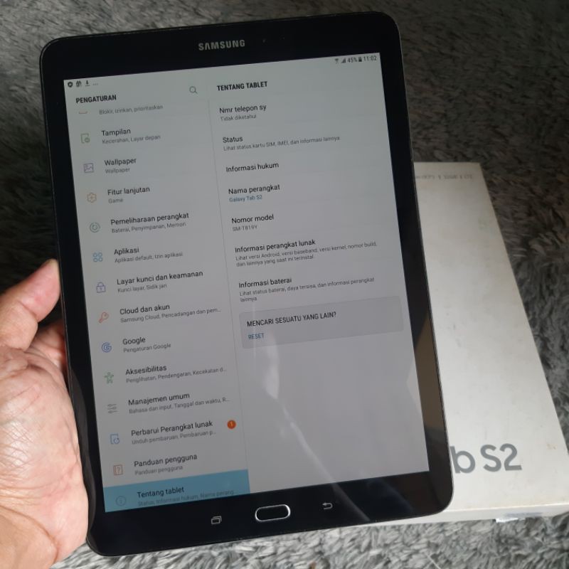 Samsung Tab S2 9.7inch 3/32gb T819y second warna hitam