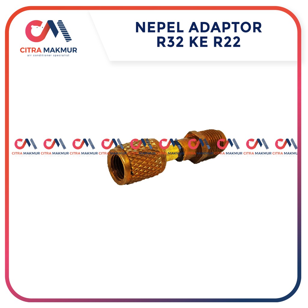 Adaptor Selang Manifold R410 R22 Konektor Connector Freon Refrigrant R 32 R 410 R410a AC Nepel R22