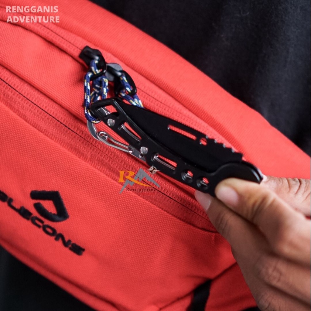 Pisau Lipat CARABINER KNIFE Pisau Dapur Serba guna Multifungsi Survival Camping Outdoor