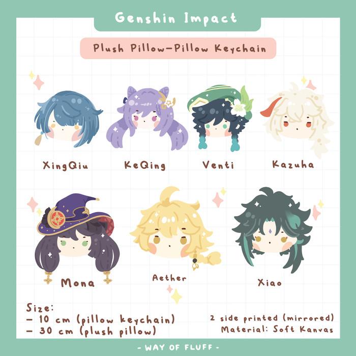 Pillow Doll | Genshin Impact - Fanmade Plush Pillow / Pillow Keychain - Preorder