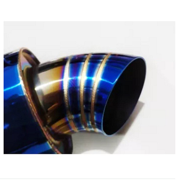 Knalpot Muffler Racing Performance Titanium Rainbow Pelangi Blue Body