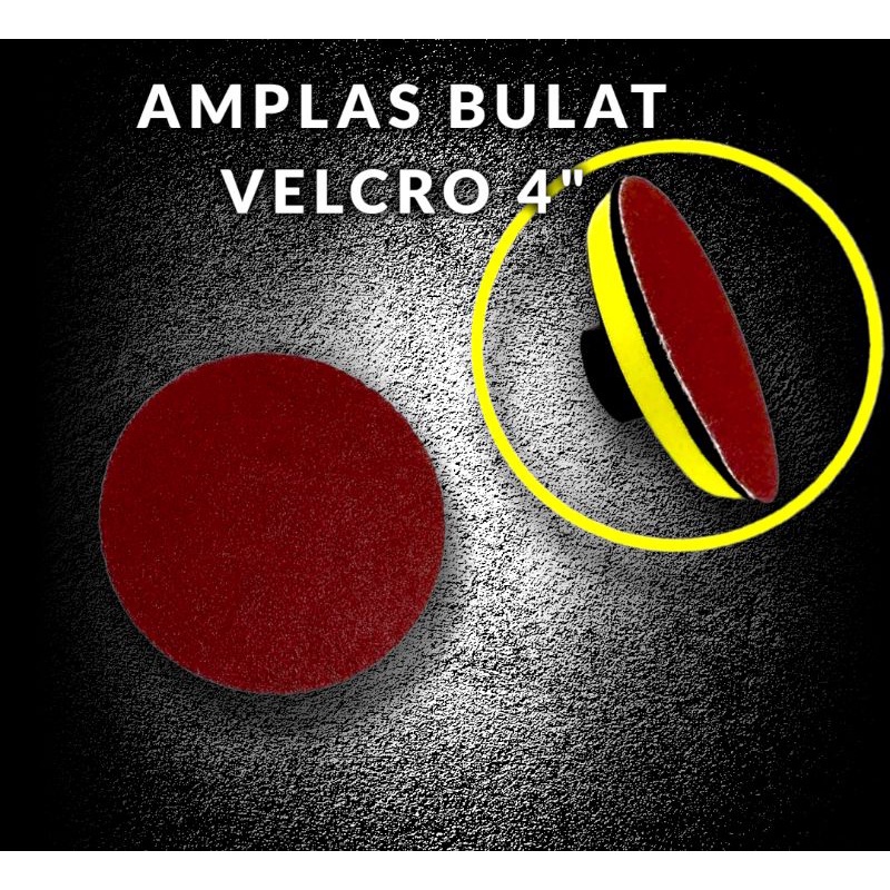 AMPLAS BULAT TEMPEL VELCRO 4&quot; INCH GRIT 1000 dll - 1 KOTAK ISI 100