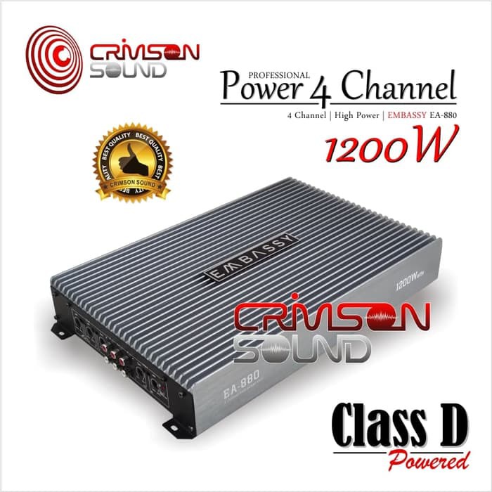 POWER MOBIL 4 Channel EMBASSY EA-880 1200 Watt PREMIUM