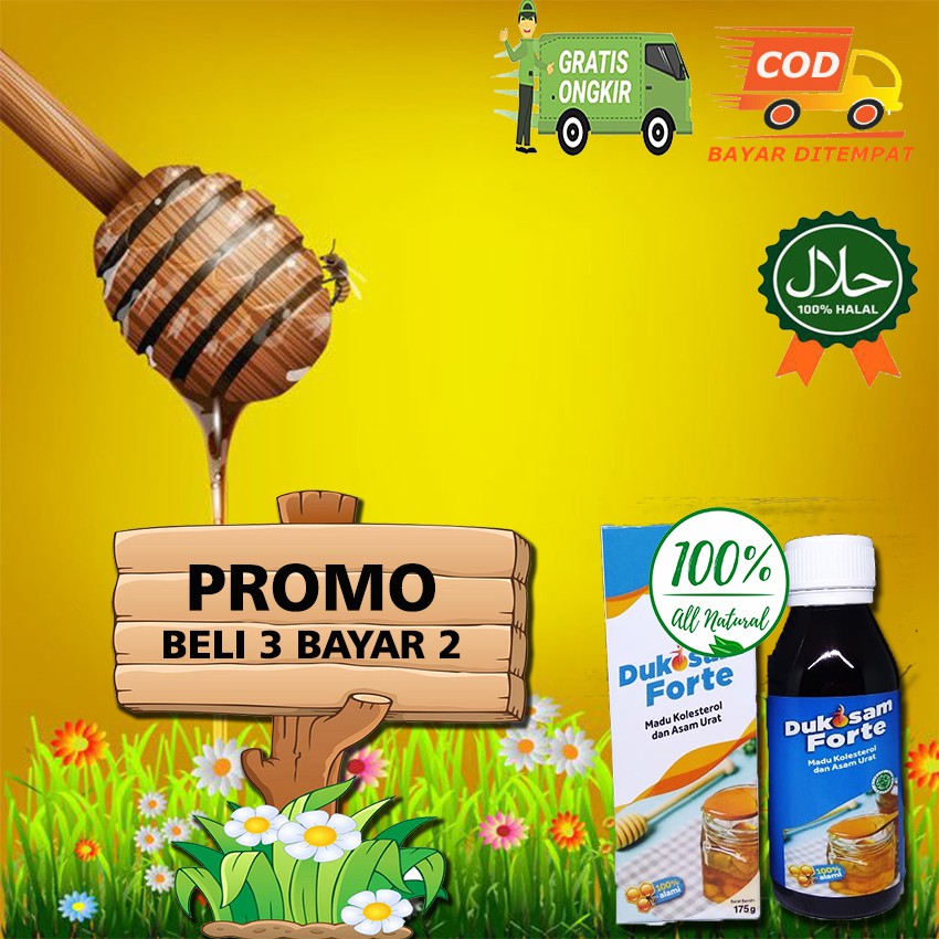 Madu Herbal Obat asam asem urat kolestrol kolesterol Dukosam Forte cegah serangan jantung koroner