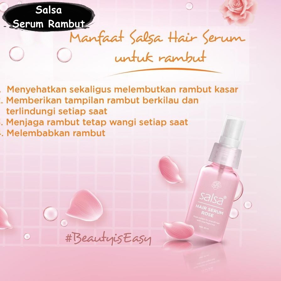 Salsa Hair Serum All Varian For All Hair Type 80ml ( Rose / Kerantin / Growth )